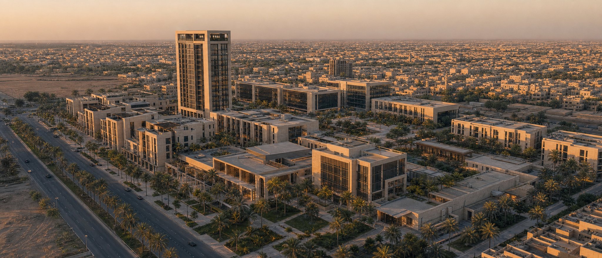 Landmark mixed-use district on Baghdad's urban edge