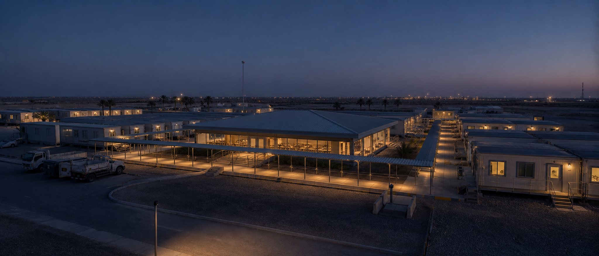Integrated remote operations camp in southern Iraq