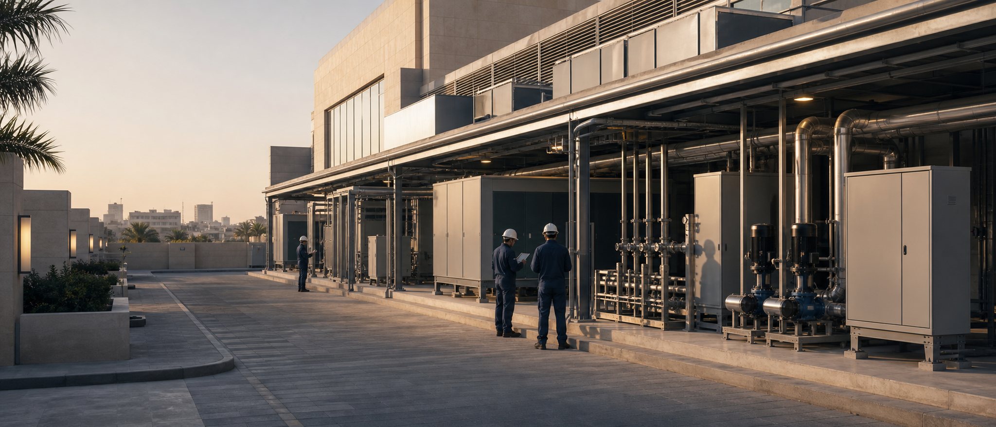 Facilities maintenance operation at a Baghdad complex
