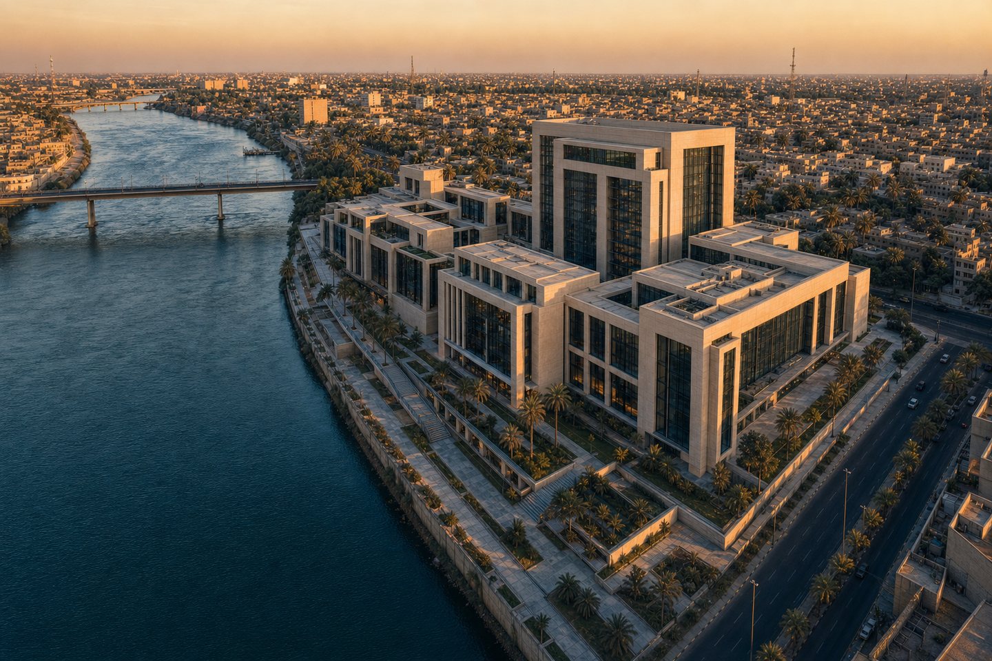 Mixed-use development beside the Tigris in Baghdad