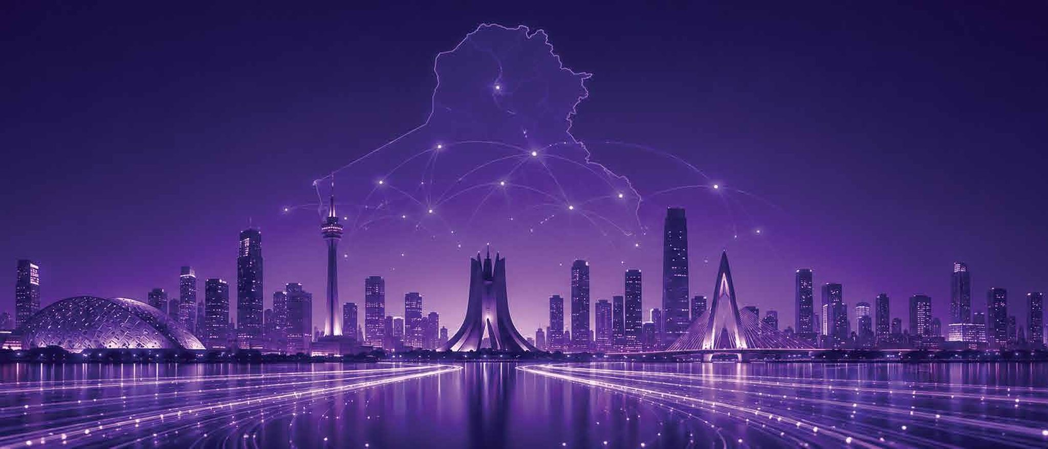 FiberX: connected skyline visual for southern Iraq telecommunications