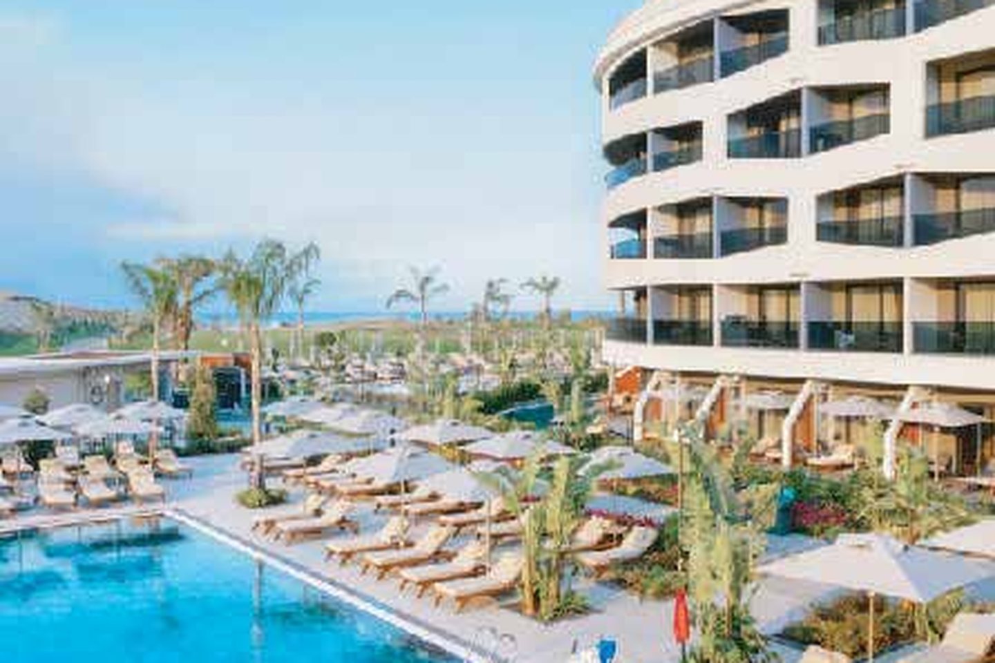 Poolside terraces at LIU Resort Antalya