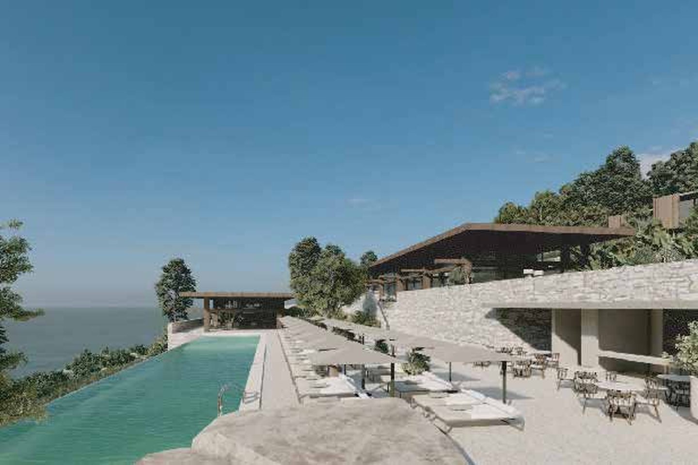 Beach club pool at LIU Resort Bodrum