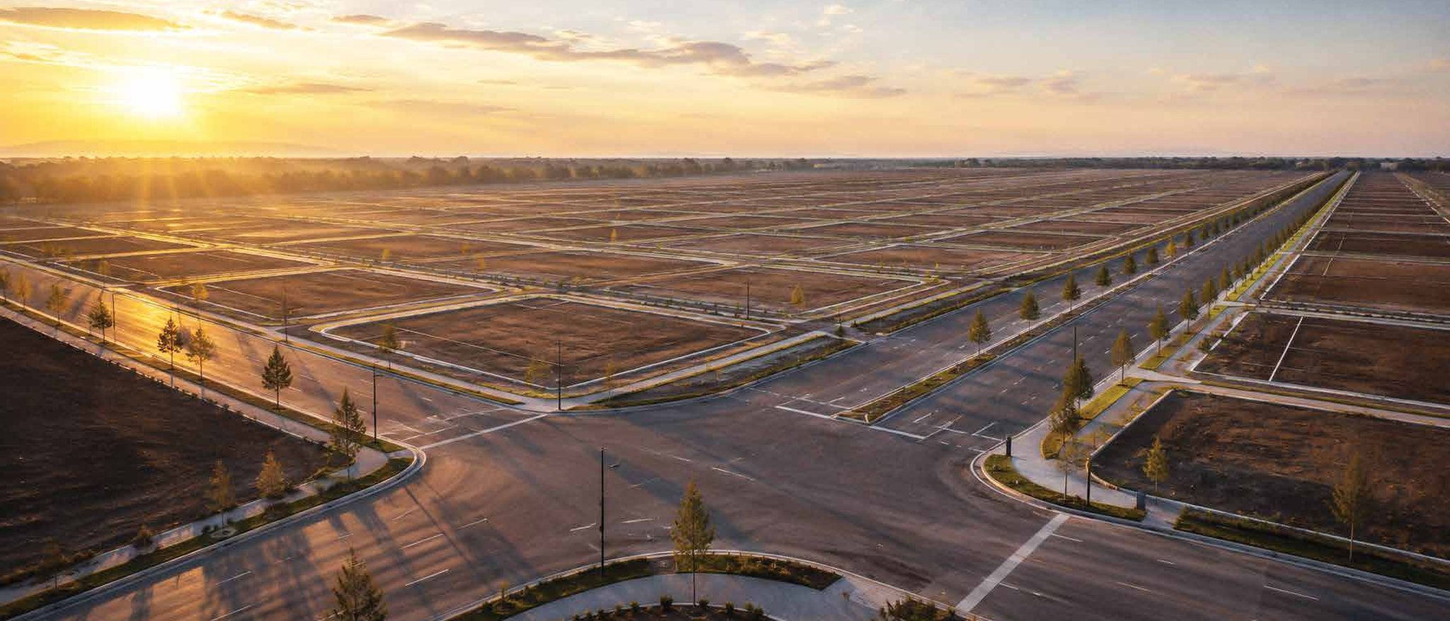 Madinat Al Kut Al Sakaniah: serviced residential plots at sunset