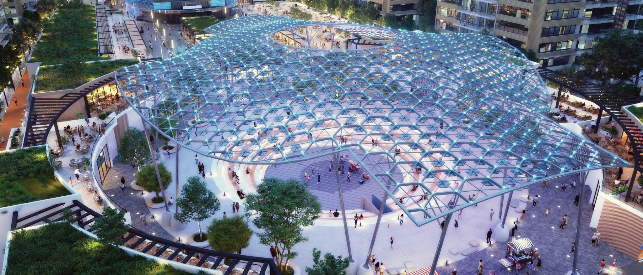 Baghdad Boulevard central plaza — a managed community destination