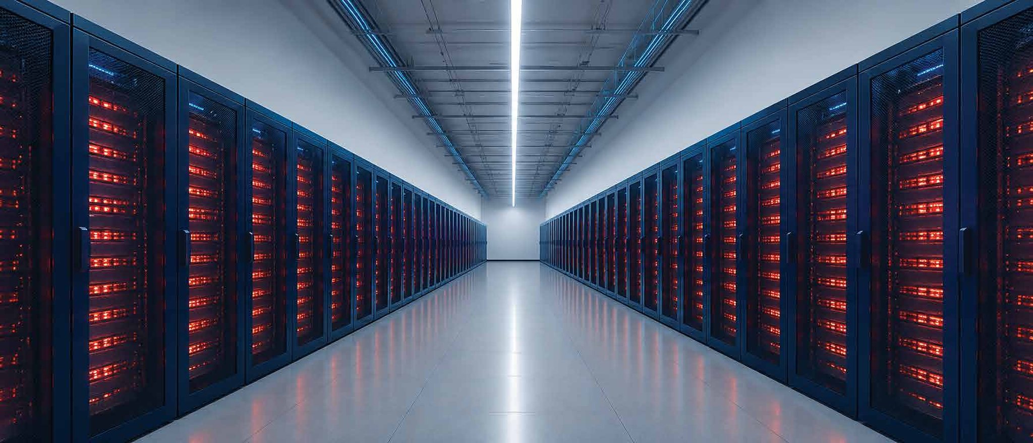 T964 data centre: server racks in the Tier III facility in central Baghdad